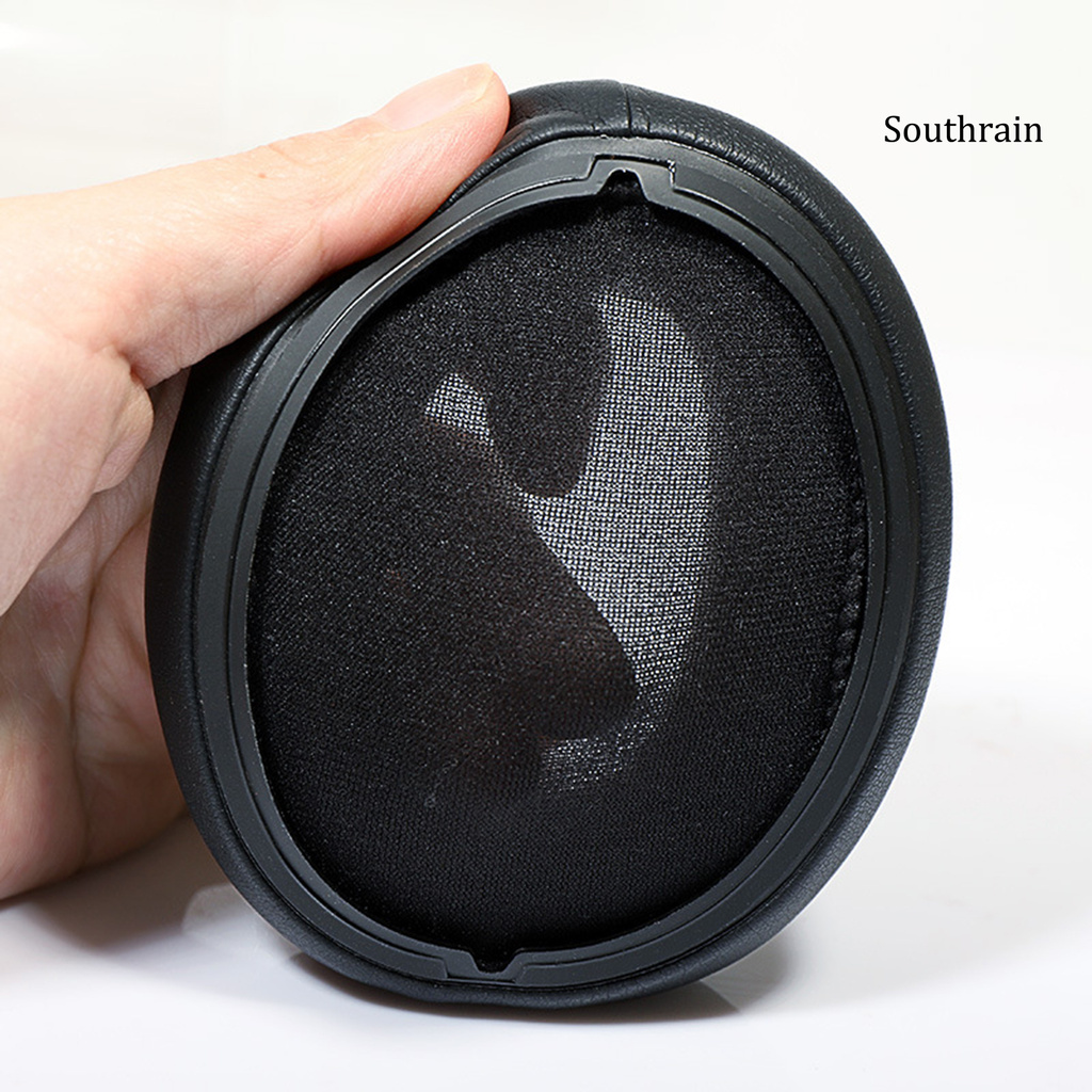 Southrain 1 Pair Ear Pads Elastic Protein Faux Leather Dustproof Headphone Earmuff for Sony WH-XB900N