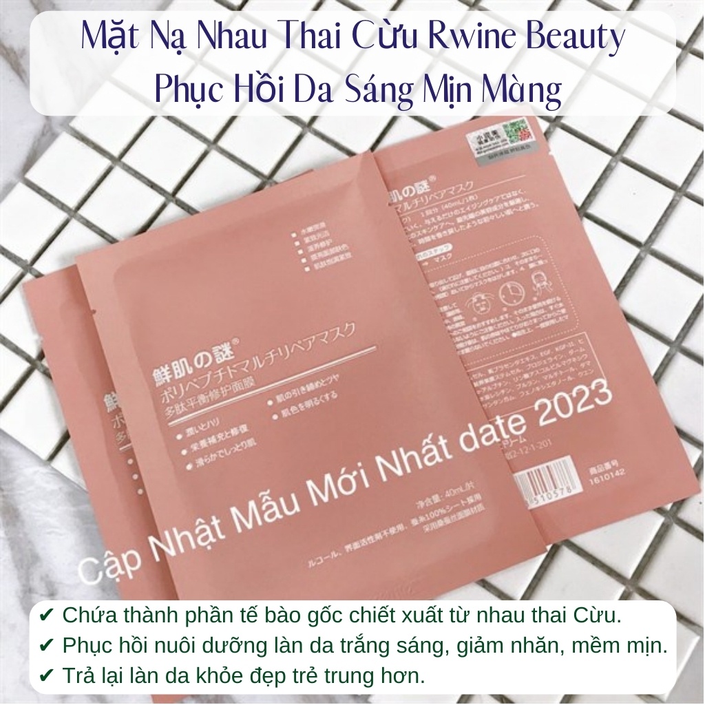 Mặt nạ giấy RWINE BEAUTY Stem Cell Placenta Mask dưỡng da phục hồi  - ZAVENCI Official