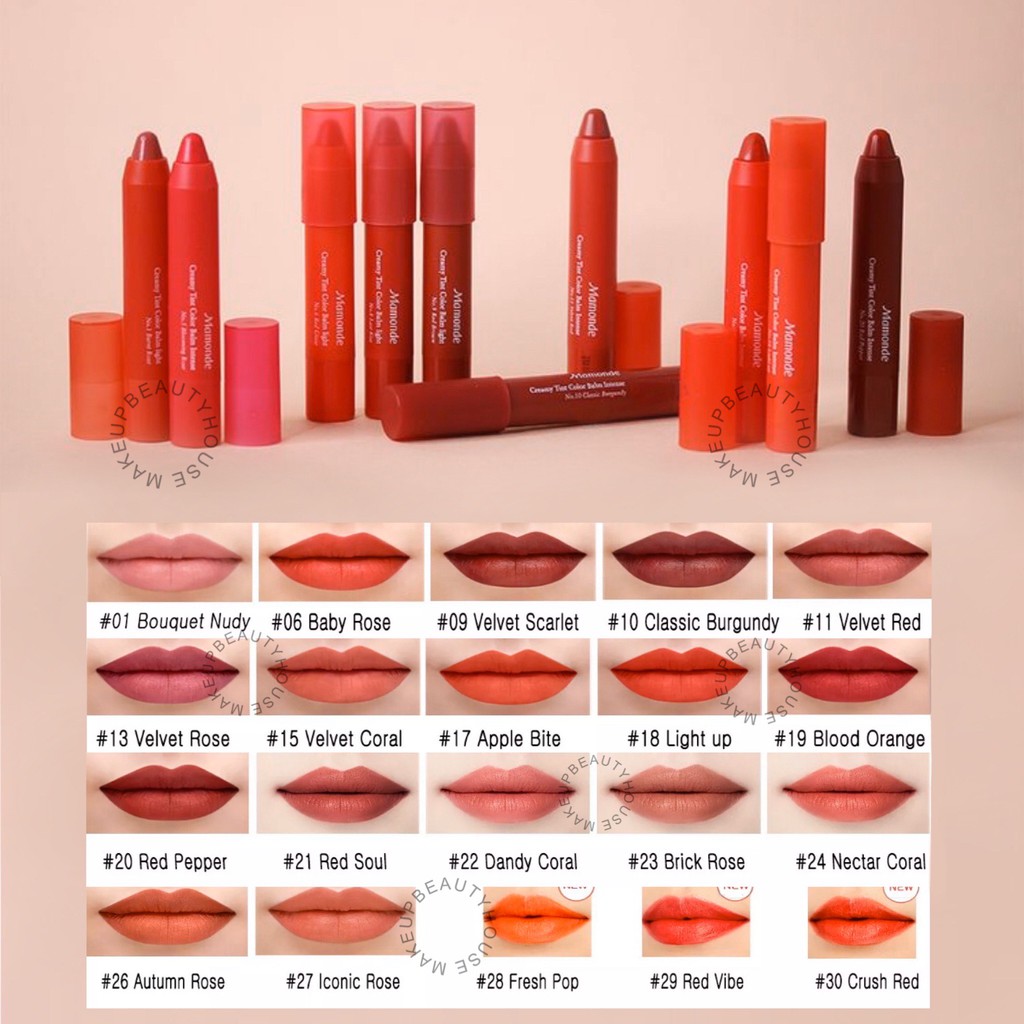 (hàng Mới Về) Son Tint Mamonde Dưỡng Ẩm Màu Sắc Tươi Tắn 2.5g