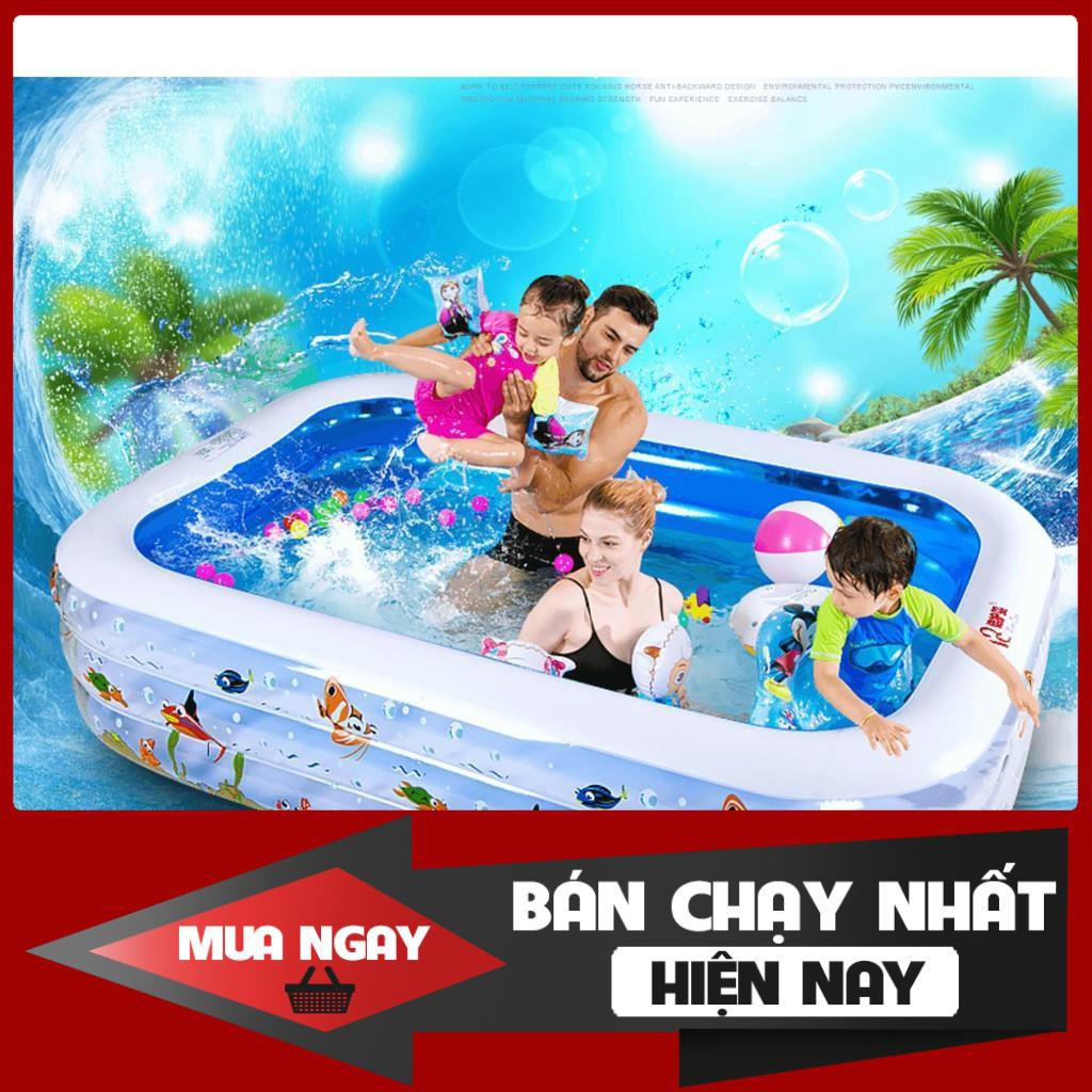 Bể phao bơi 1m8 cho bé (hình chữ nhật) .