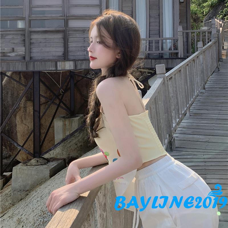 Áo Dây Nữ Cộc Tay In Họa Tiết Thời Trang | BigBuy360 - bigbuy360.vn