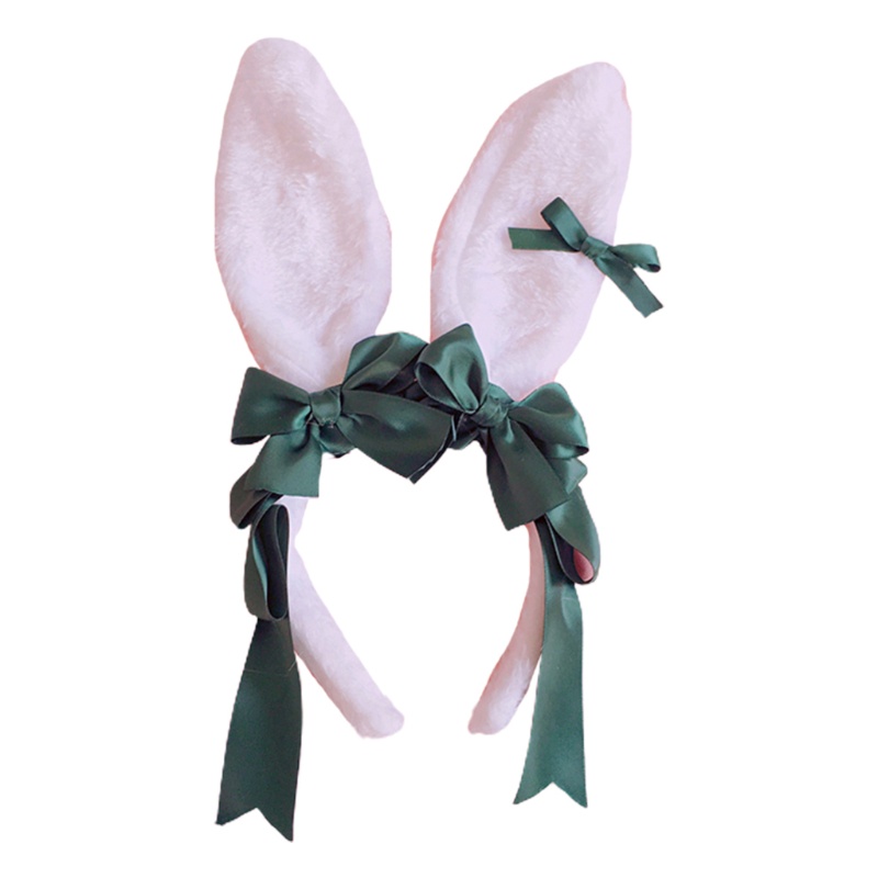 Băng Đô Nơ Tai Thỏ Bằng Lông Nhung Phong Cách Lolita Nhật Bản