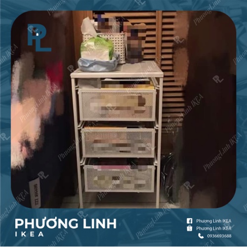 Tủ ngăn kéo 3 tầng LENNART IKEA