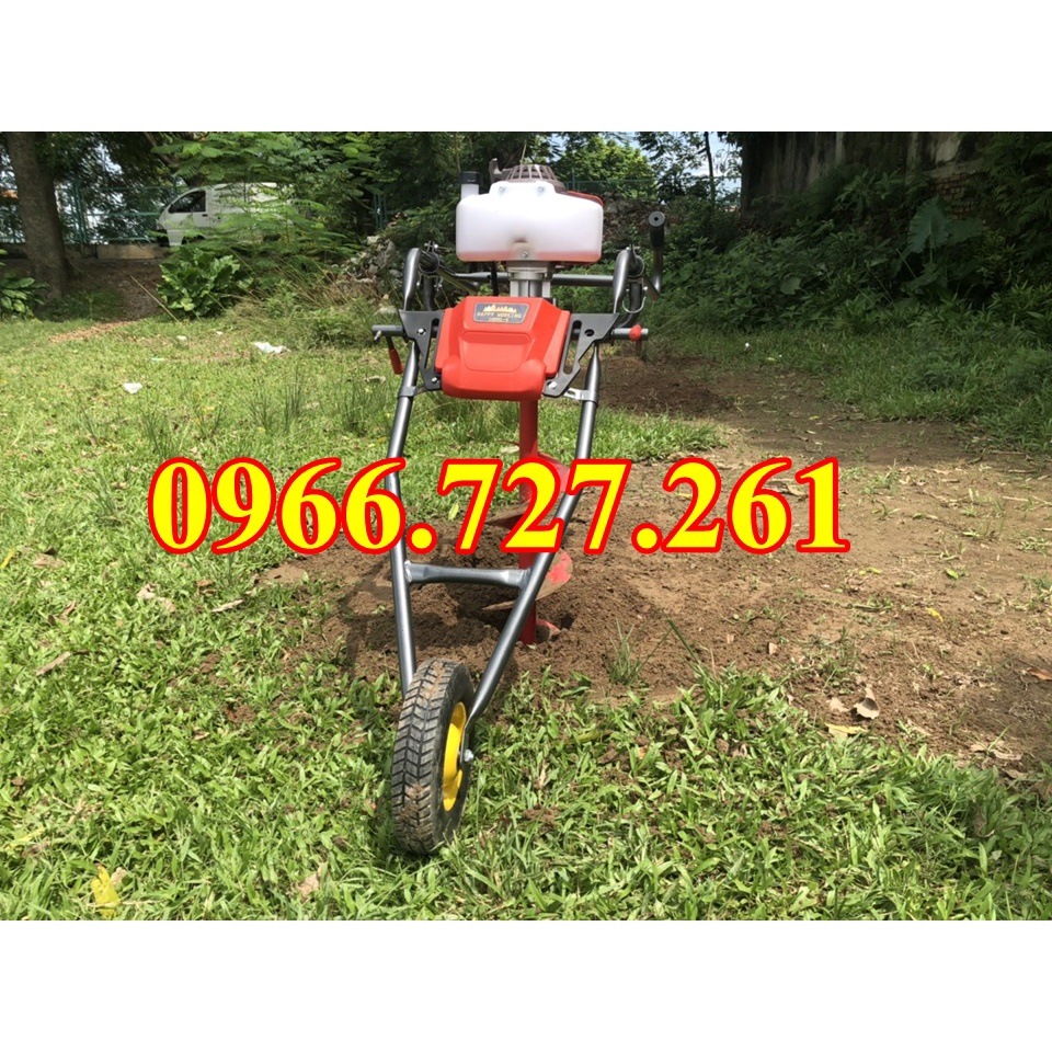 Máy khoan đất có bánh xe Okasu 2022 Việc đào hố trồng chuối, thanh long, tiêu