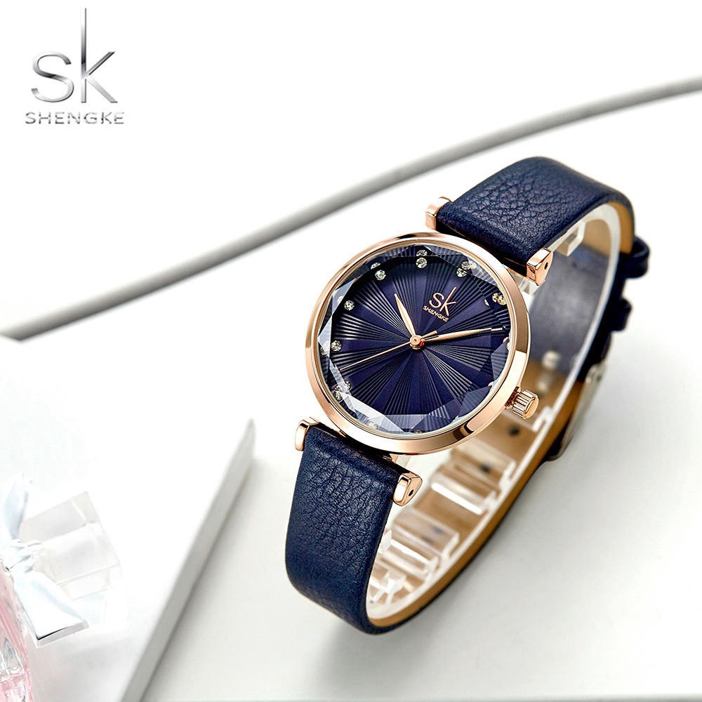 Đồng hồ đeo tay SHENGKE mặt đồng hồ khắc chữ thời trang sang trọng cho nữ | BigBuy360 - bigbuy360.vn