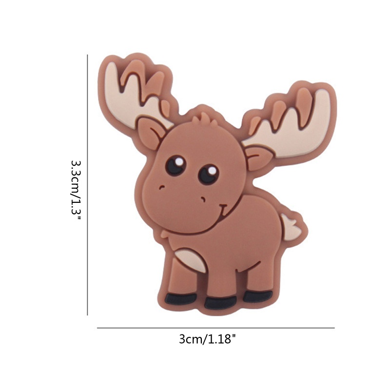 Haha Vòng Cổ Hạt Silicon Làm Dịu Núm Vú Giả Hình Động Vật Hoạt Hình Cho Bé Mọc Răng Acce