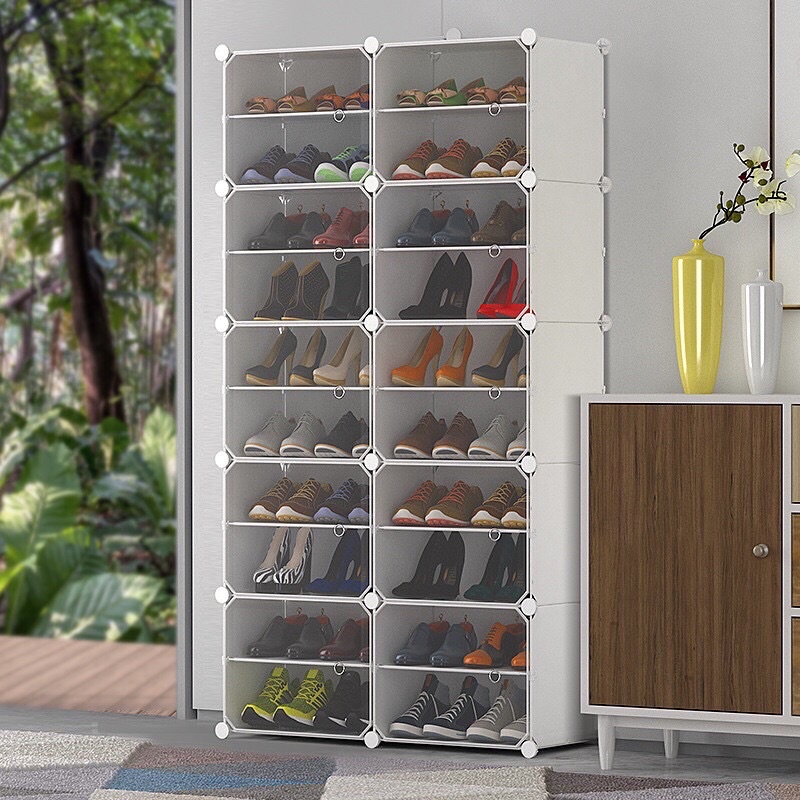 SALE- Tủ Đựng Giày Lắp Ghép 20 Ô chia ngăn. Mỗi ngăn để được 2 đôi.