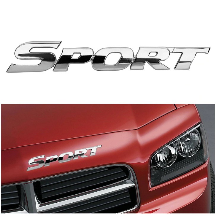 Tem Logo Nổi Chữ 3D Dán Trang Trí Ô Tô Xe Máy - SPORT