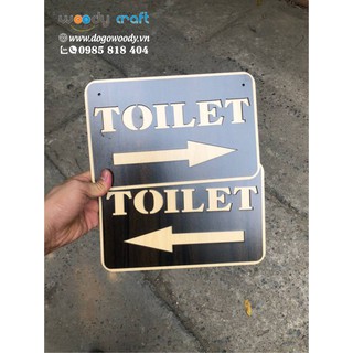 Bảng gỗ decor - mẫu toilet - bảng gỗ woody