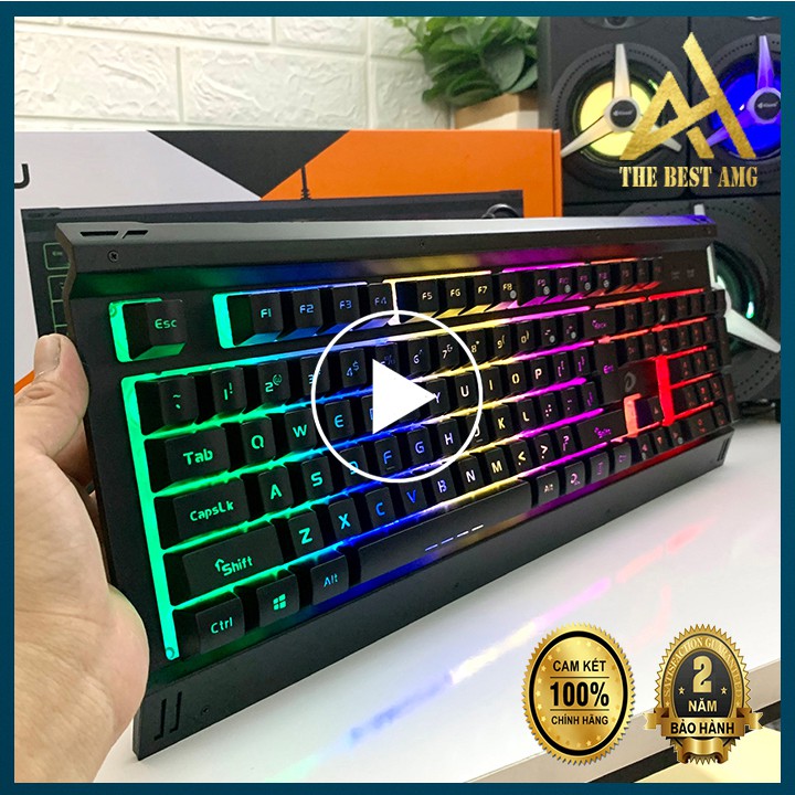 Bàn Phím Máy Tính Gaming Keycap Xuyên Led Đổi Màu DAREU LK145 Bàn Phím Giả Cơ Laptop Có Dây Keyboard Chơi Game