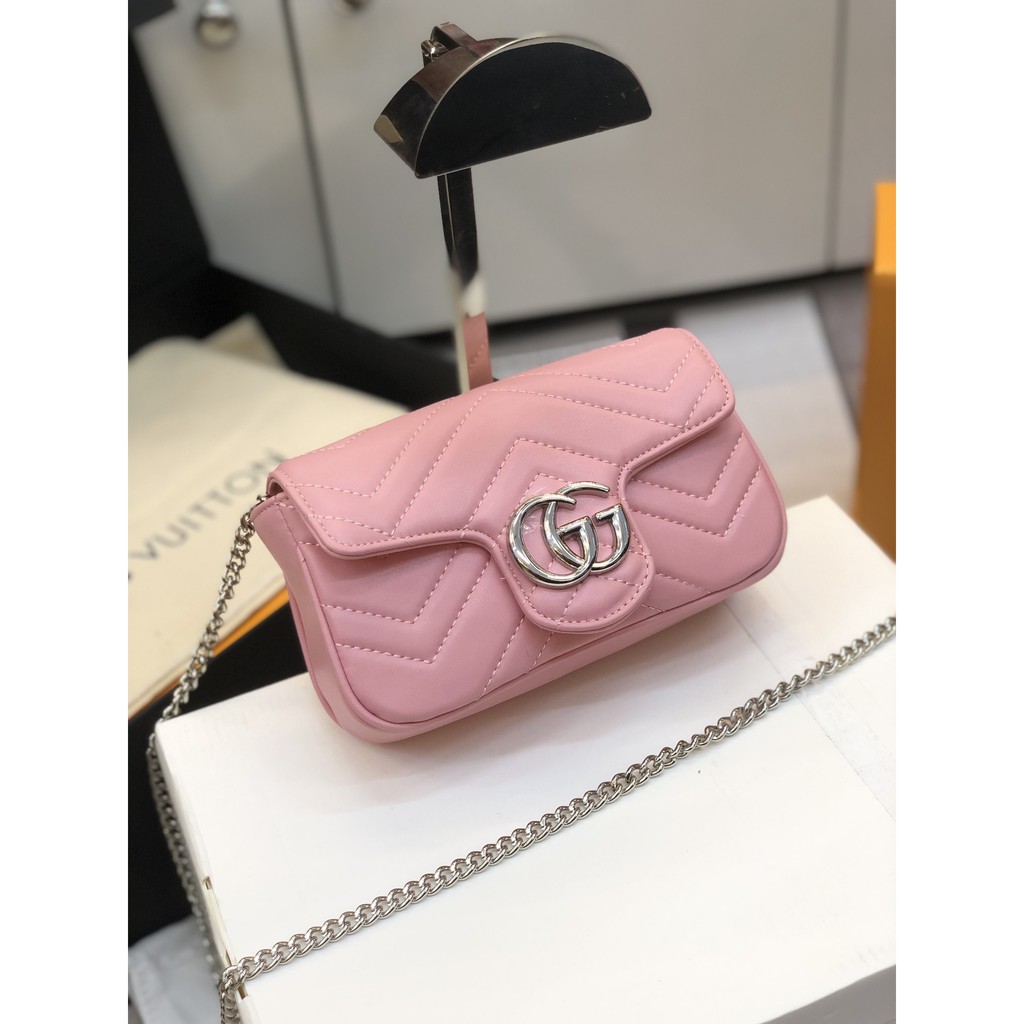 Túi Marmont Super Sale Màu Hồng Size 16cm