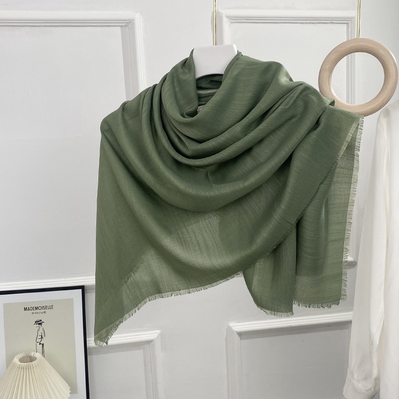 Khăn Choàng Vải Lụa Màu Trơn Hình Vuông 100x100cm Thời Trang Cho Nữ