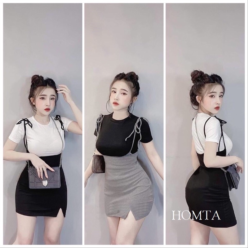 Áo kèm yếm siêu xinh[ảnh thật ảnh cuối].Chất thun borip mềm,co dãn,thoải mái khi mặc