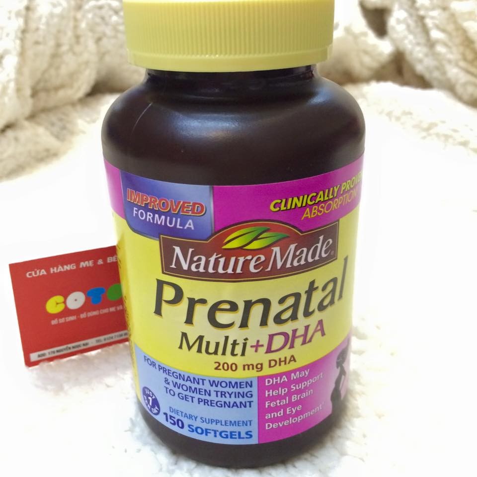 Vitamin NatureMade Prenatal Multi+DHA 150 viên