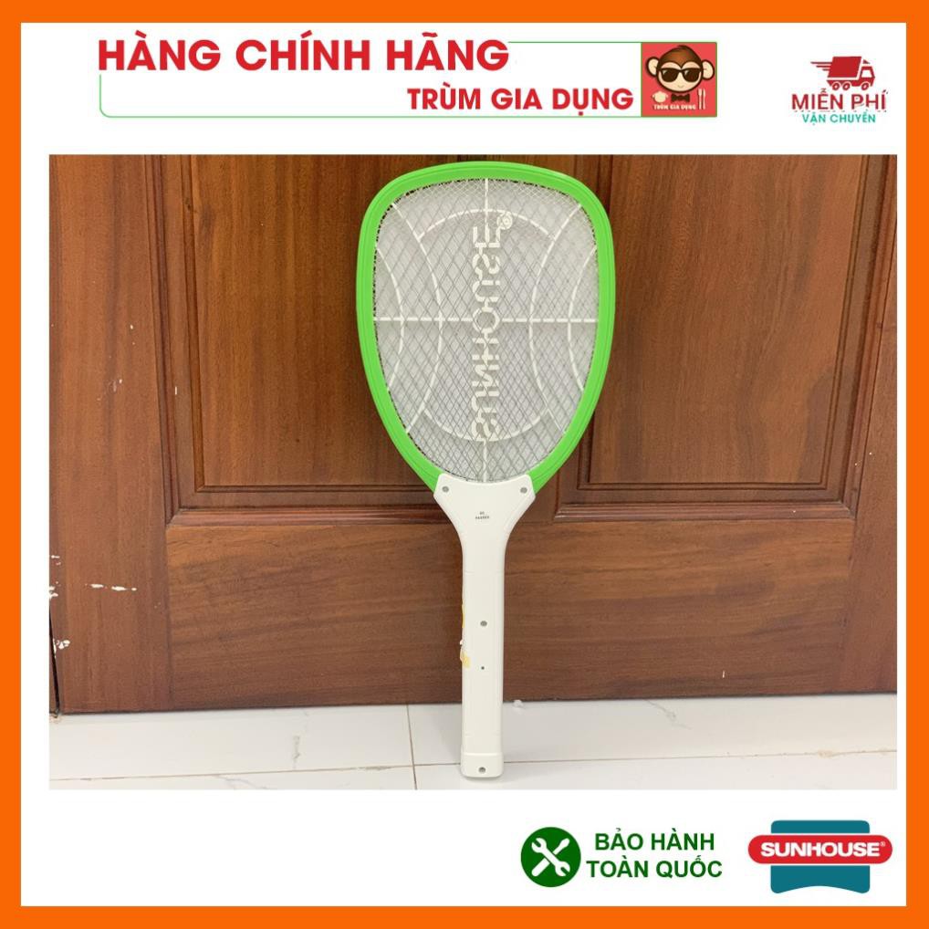 Free Ship_ Vợt muỗi Sunhouse SHE-E350 màu xanh, vợt muỗi Sunhouse E350 tích hợp đèn báo sạc tiện dụng