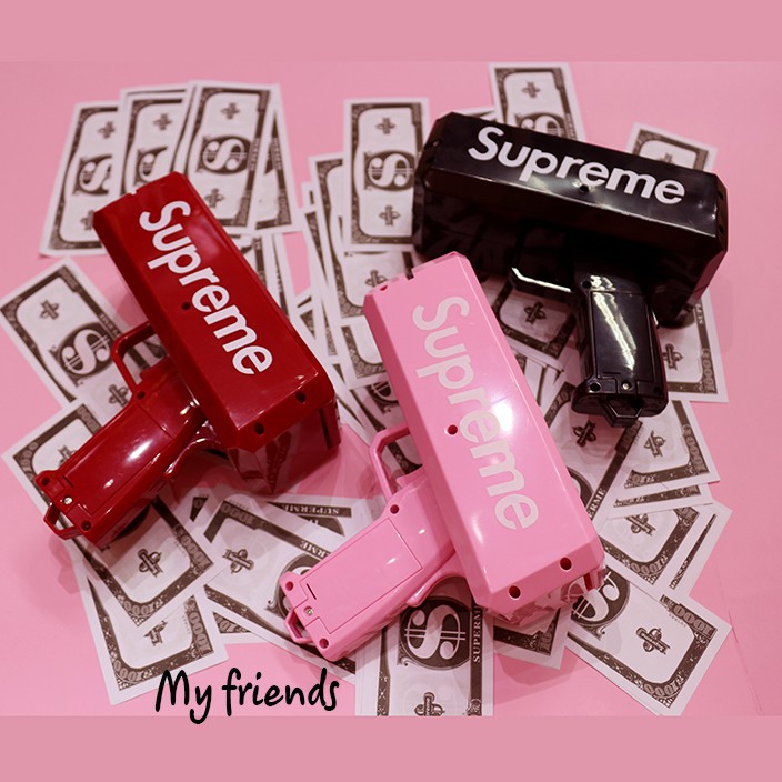 Súng Bắn Tiền Supreme Cash Cannon Money Gun Pink