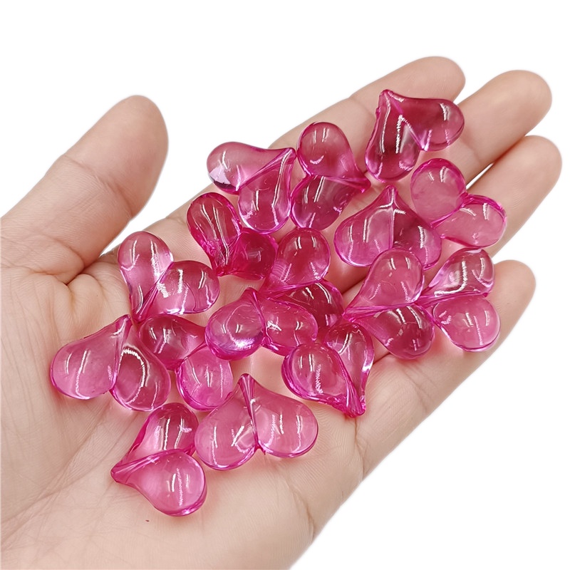 Set 10 Hạt Xỏ Lỗ 17mm * 22mm Hình Trái Tim Nhiều Màu Sắc Dùng Để Làm Trang Sức Thủ Công