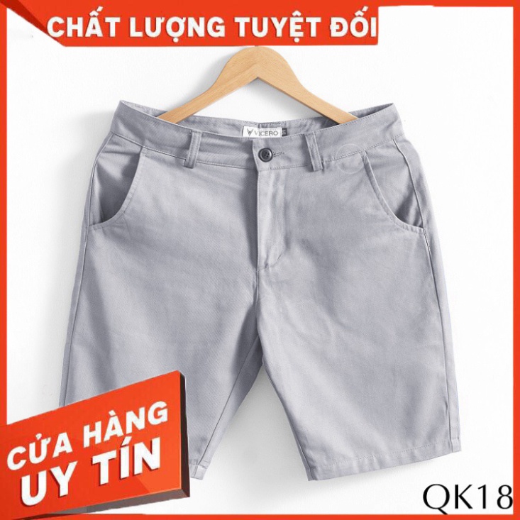 Quần Short Nam Kaki Mềm Mịn VICERO Năng Động Trẻ Trung - Hàng nhập khẩu