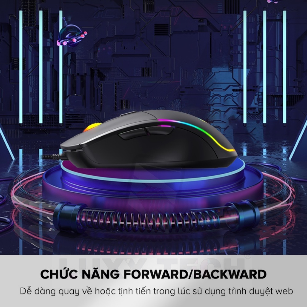 Chuột Gaming HAVIT M79, LED RGB, 6 Nút Điều Chỉnh + 4 Chế Độ DPI, 5tr Lần Click - Chính Hãng BH 12 Tháng