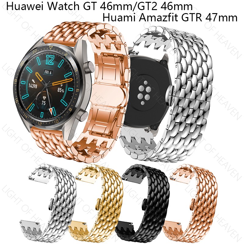 Dây đeo đồng hồ bằng thép không gỉ 2mm cho HUAWEI WATCH GT2e GT GT2 46mm Huami Amazfit GTR 47mm