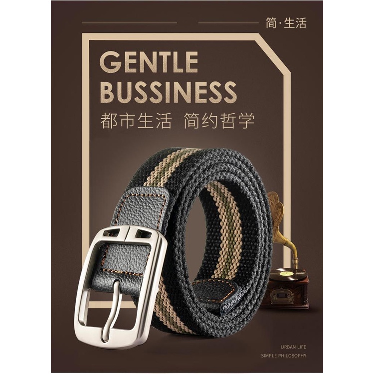 Thắt Lưng Vải Canvas Unisex Thời Trang