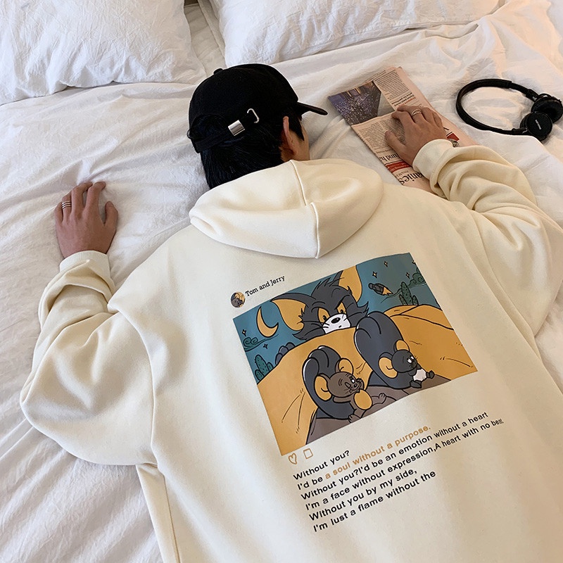 Áo Hoodie Nam Nữ Cặp Đôi Tom and Jerry Đẹp phong cách Hàn Quốc. Chất nỉ dày ấm HD306 Áo Hôdie sweater quà ngẫu nhiên | BigBuy360 - bigbuy360.vn