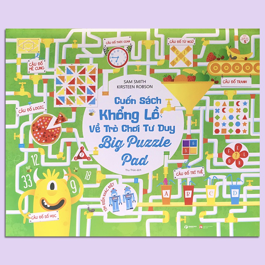 Sách - Cuốn Sách Khổng Lồ Về Trò Chơi Tư Duy - Big Puzzle Pad - Dành Cho Bé Từ 5+