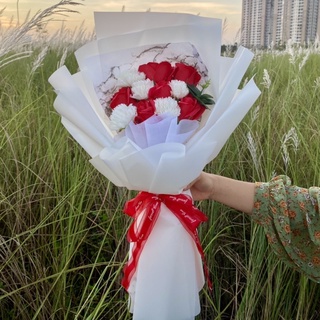 Bó hoa sáp mix hoa phăng cao cấp