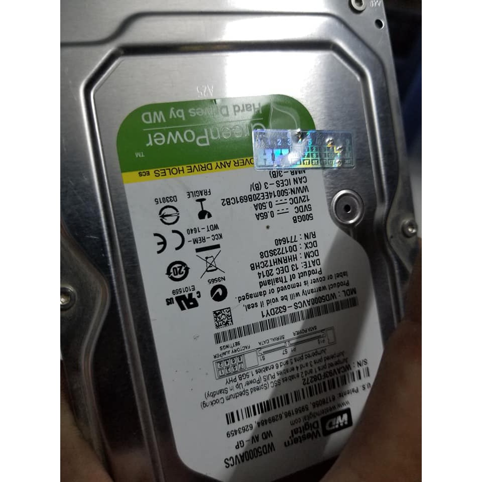 Hdd ổ cứng máy tính Seagate/Western 500GB tháo máy, đẹp keng.