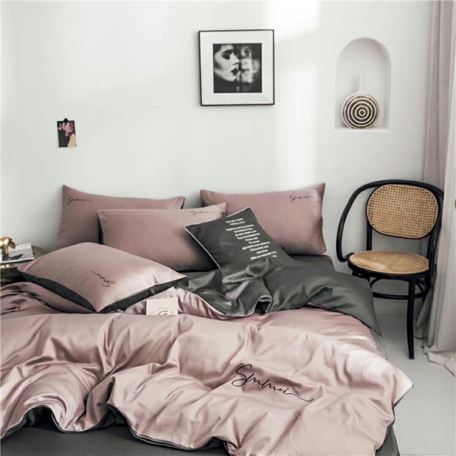 Bộ Chăn Ga Gối Lụa Tencel 40s /4 món Đơn sắc siêu đẹp | BigBuy360 - bigbuy360.vn