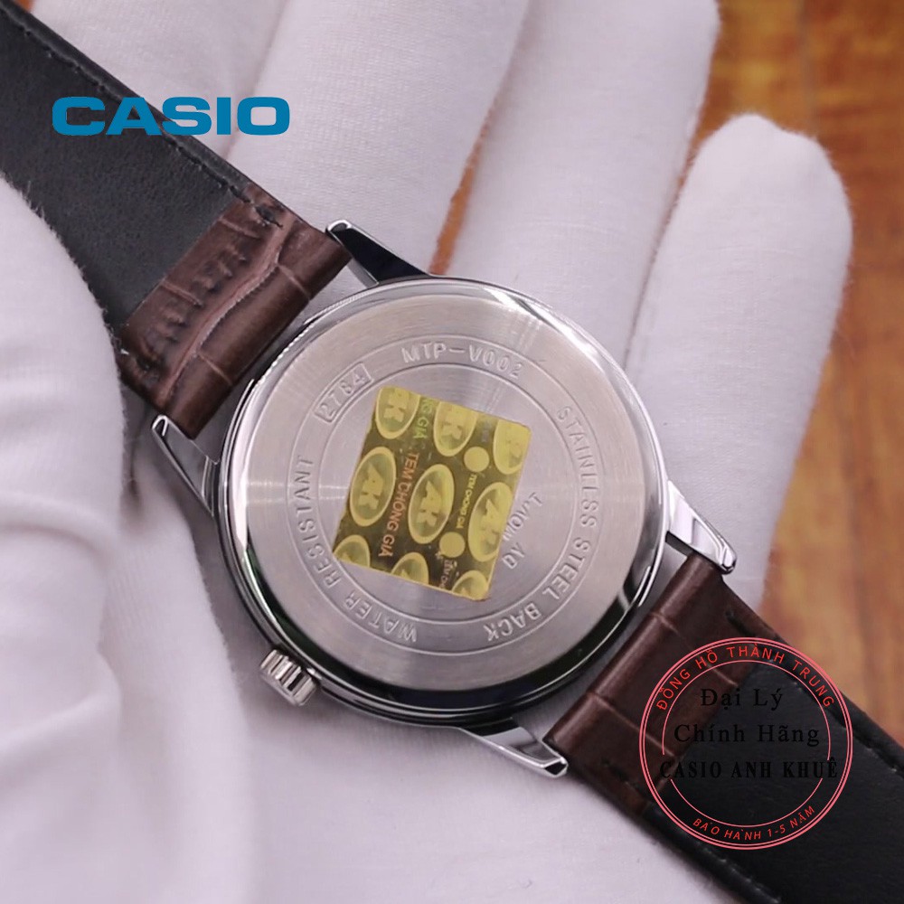 [Mã FARSBR243 giảm 15% đơn 249K] Đồng hồ nam Casio MTP-V002L-7B2UDF dây da