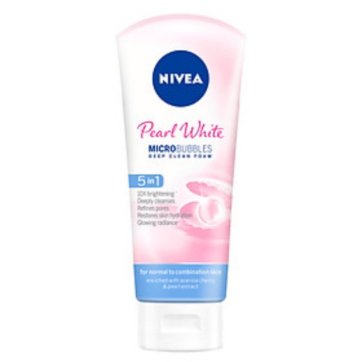 Sữa Rửa Mặt Giúp Sáng Da Nivea Ngọc Trai Pearl White Micro Bubbles Deep Clean Foam 100Gr