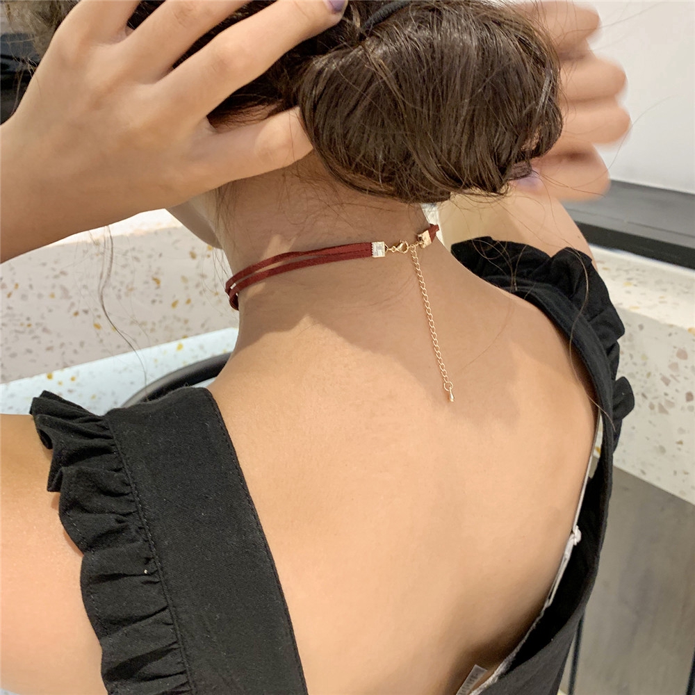 Dây Chuyền Choker Mặt Hình Trái Tim Thời Trang Cho Nữ