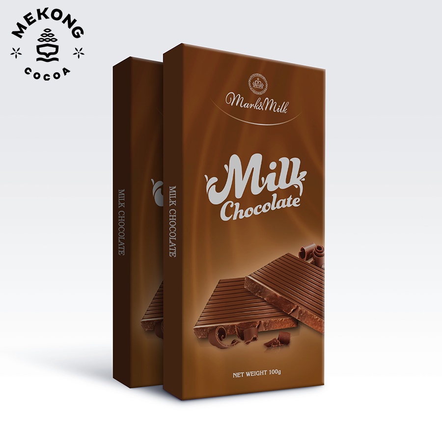 Combo 2 Socola Sữa MARK&amp;MILK Có Vị Ngọt Dịu Thơm Ngon Thanh 100g