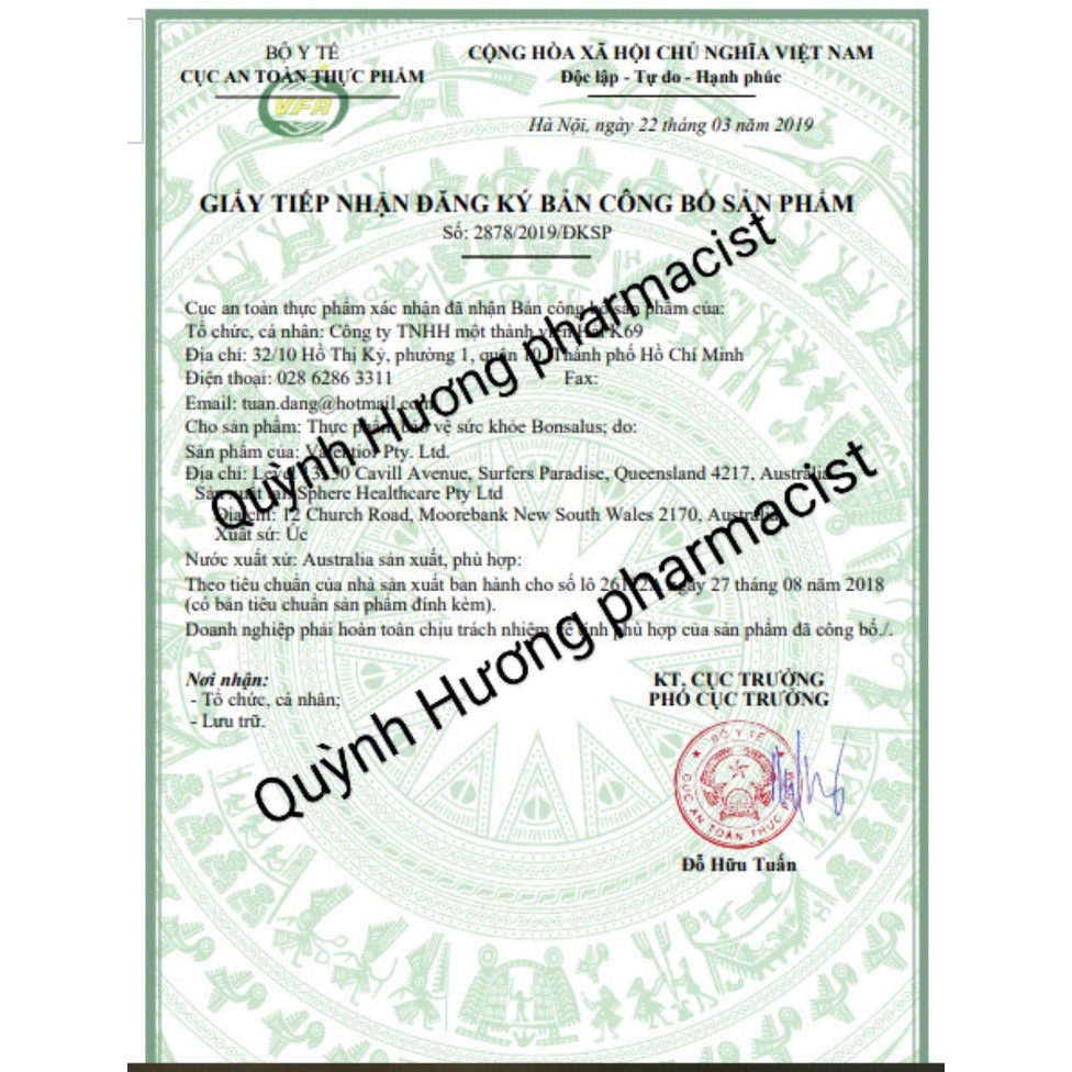 Viên uống BONSALUS hộp 60 viên giúp phát triển xương và chiều cao cho trẻ nhỏ