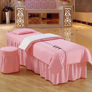 Bộ ga giường spa,nail 4 món cotton