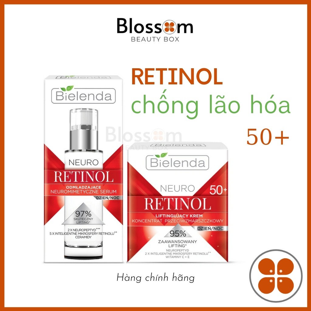 Serum &amp; kem dưỡng Retinol Bielenda Chống lão hóa, tái tạo da | NEURO RETINOL