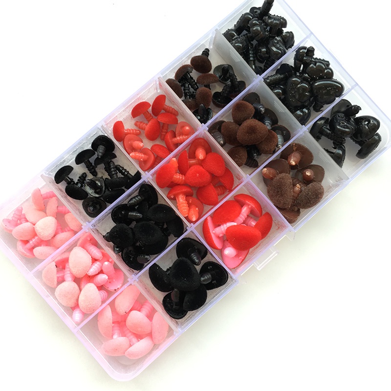 130 Cái 11/14/15/16mm 4 Màu Bằng Nhựa Hình Động Vật An Toàn Cho Búp Bê Gấu Bông Chó Búp Bê Chó Bông DIY