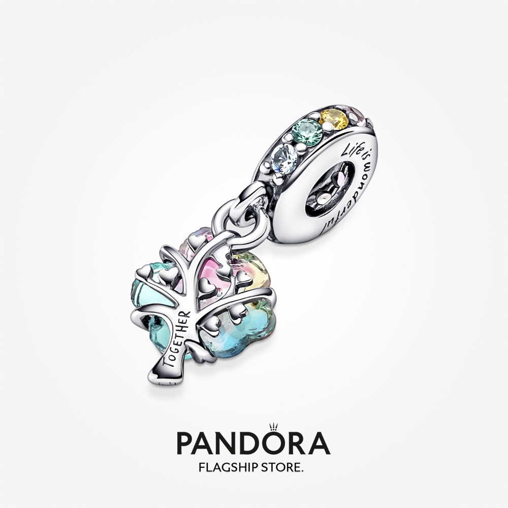 Pandora Vòng Tay Mạ Bạc Mặt Hình Cây Murano Mã u713