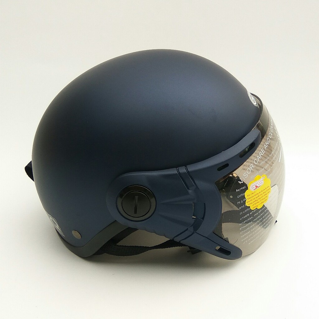 [CHÍNH HÃNG] Mũ bảo hiểm nửa đầu có kính GRS A33K (xanh tím than nhám)