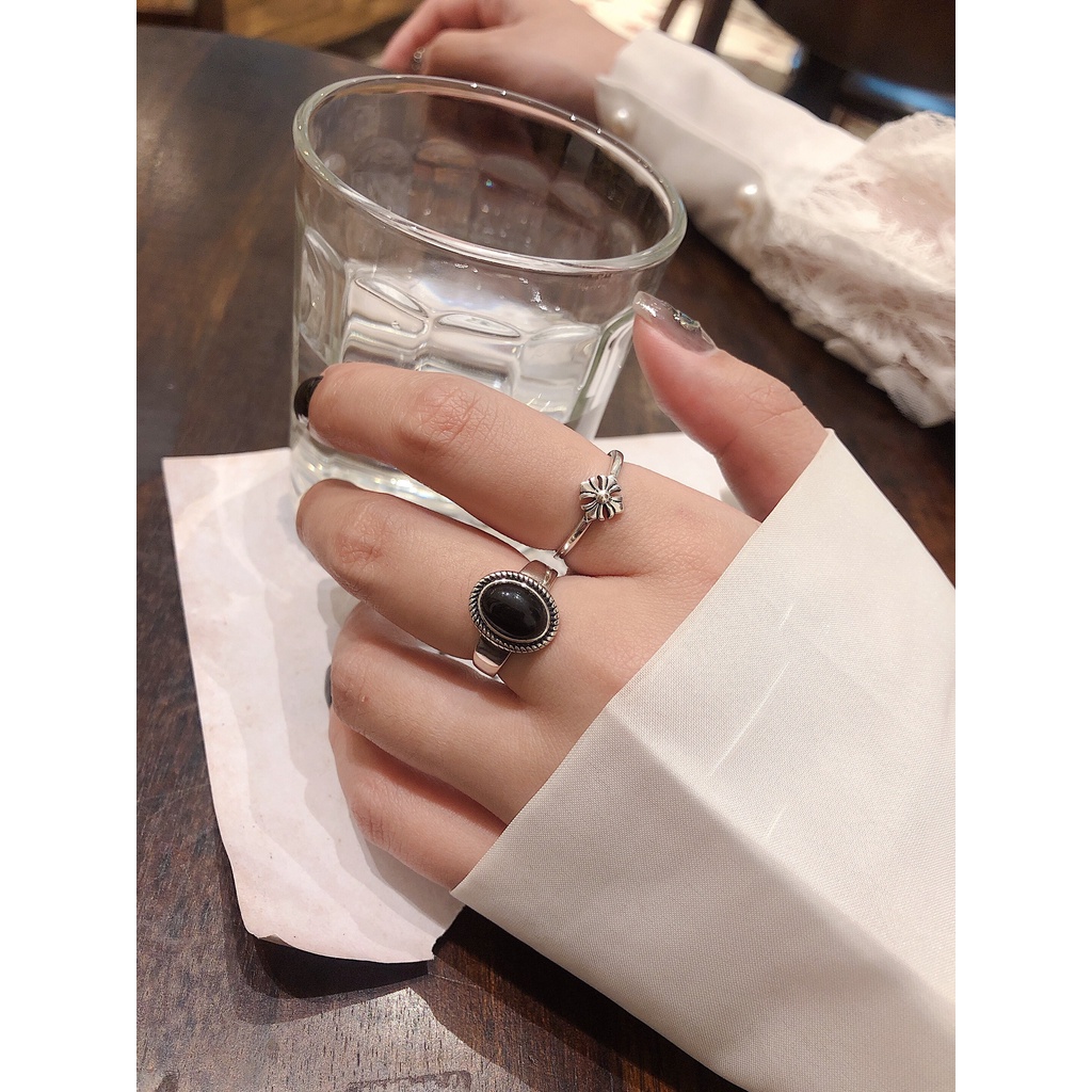 Nhẫn bạc SOFF CLUB S925 - Nhẫn Chrome Heart bông hoa