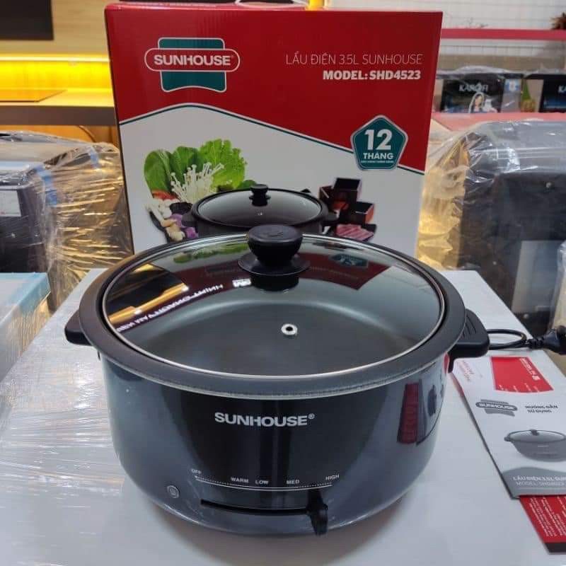 Lẩu điện Sunhouse SHD4523 bảo hành chính hãng 12 tháng