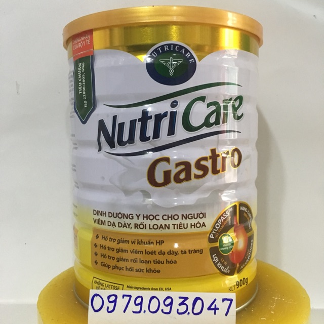 Sữa NutriCare Gastro - 900g ( dd. Y học cho người bị viêm dạ dày và rối loạn tiêu hoá) date: 7/2021