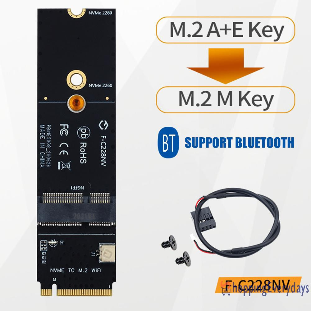 Thẻ Wifi Bluetooth M.2 M Key To M2 A + E Cho Ax200 9260ac | BigBuy360 - bigbuy360.vn