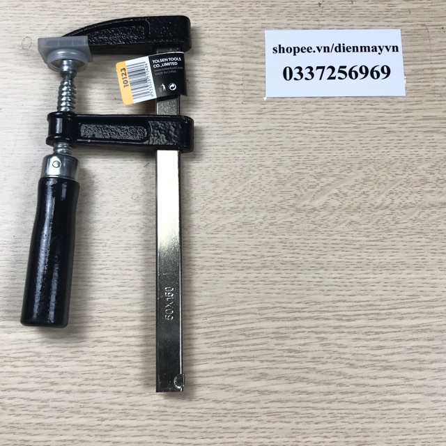 Cảo chữ F cán gỗ TOLSEN, Vam kẹp gỗ, nén lò xo, tháo xupap, kẹp vật liệu đa năng - Hàng Loại 1 - Dienmayvn