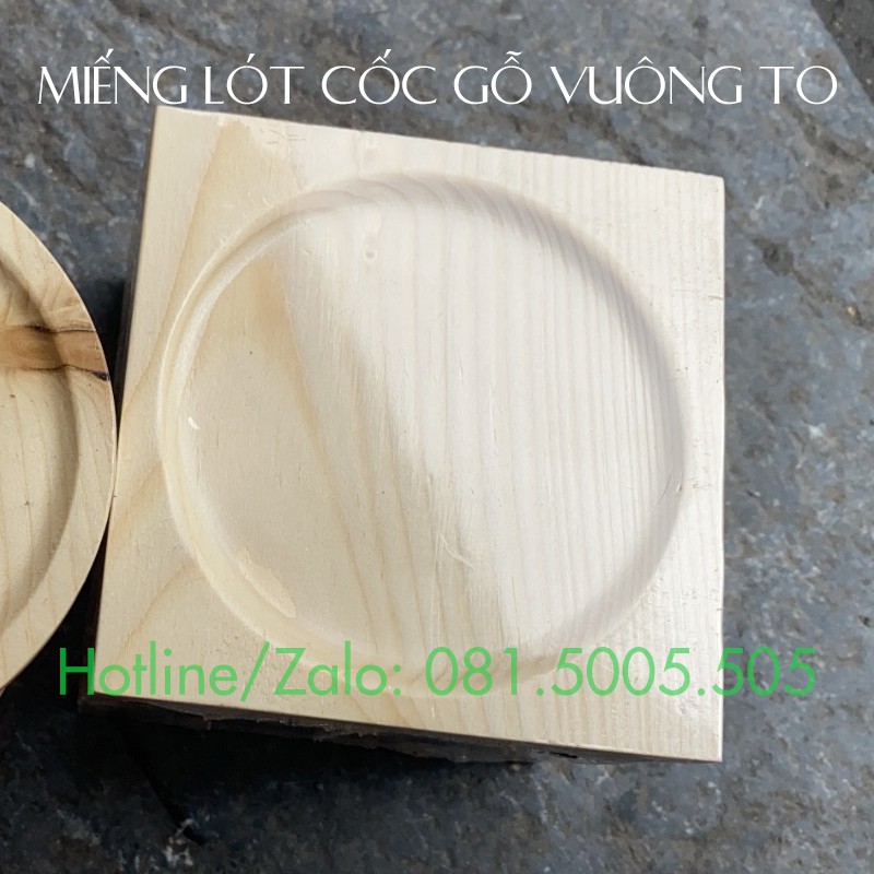 Miếng lót ly chất liệu Gỗ - Miếng lót ly chất liệu Cao su