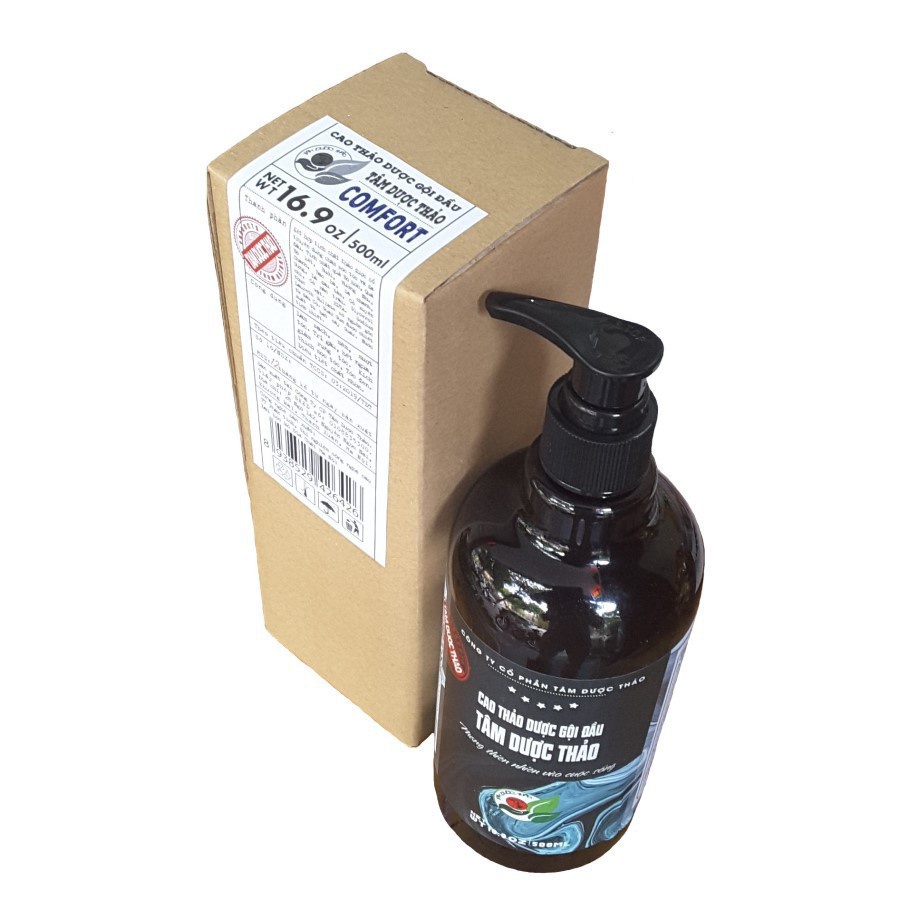Cao thảo dược gội đầu Tâm Dược Thảo 500ml (Dòng hiện đại tiện lợi) 100% tự nhiên kích thích mọc tóc, chống rụng tóc