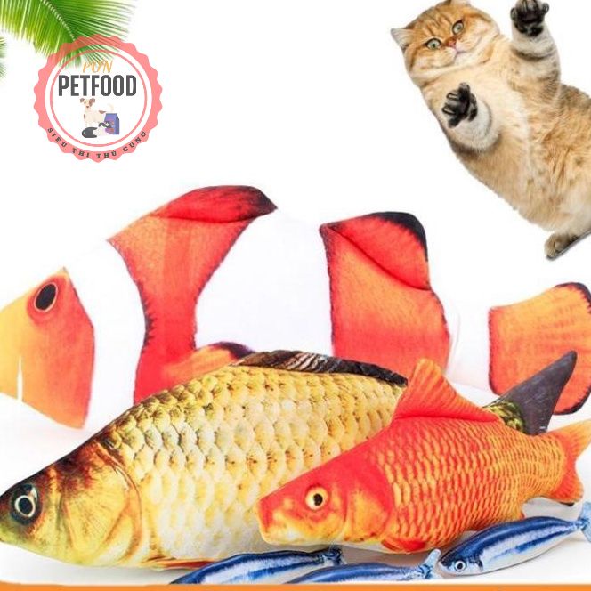 Đồ chơi cá nhồi bông catnip cho mèo (Tặng kèm catnip)
