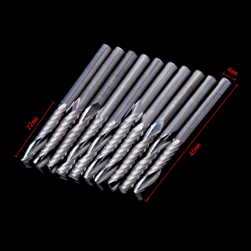 ✿ Set 10 Mũi Khoan Xoắn Ốc 4mm 22m Bằng Cacbua