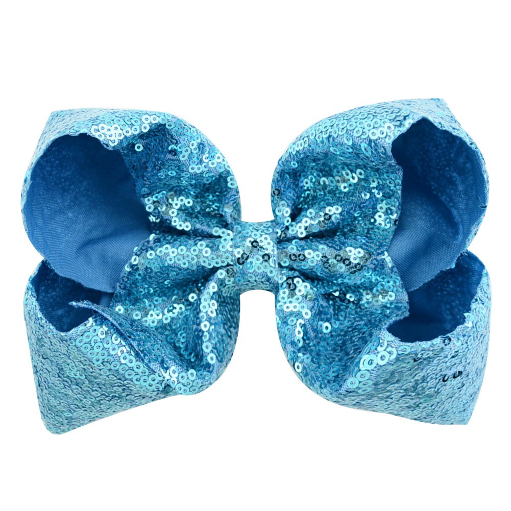 Kẹp tóc KIDSBOWS đính nơ phối kim sa lớn phong cách công chúa cho bé gái 8&quot;